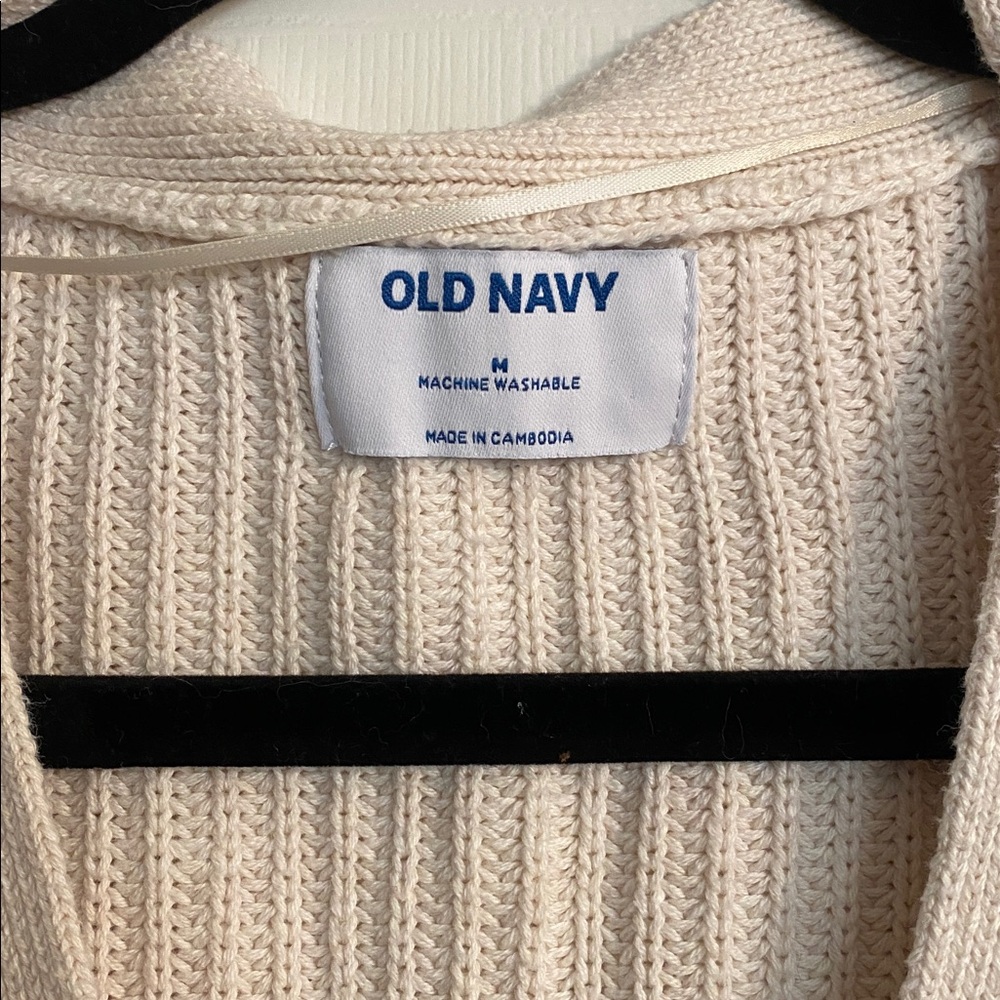 Old navy cream cardigan sz m - Picture 2 of 4